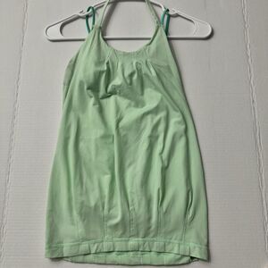 Lululemon Flow and Go Tank II Fresh Teal Bali Breeze Strappy Open Back Yoga Gym